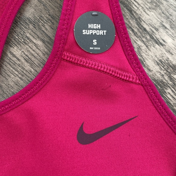 NWT Nike Magenta Dri-Fit Sports Bra, Size S - Picture 4 of 9